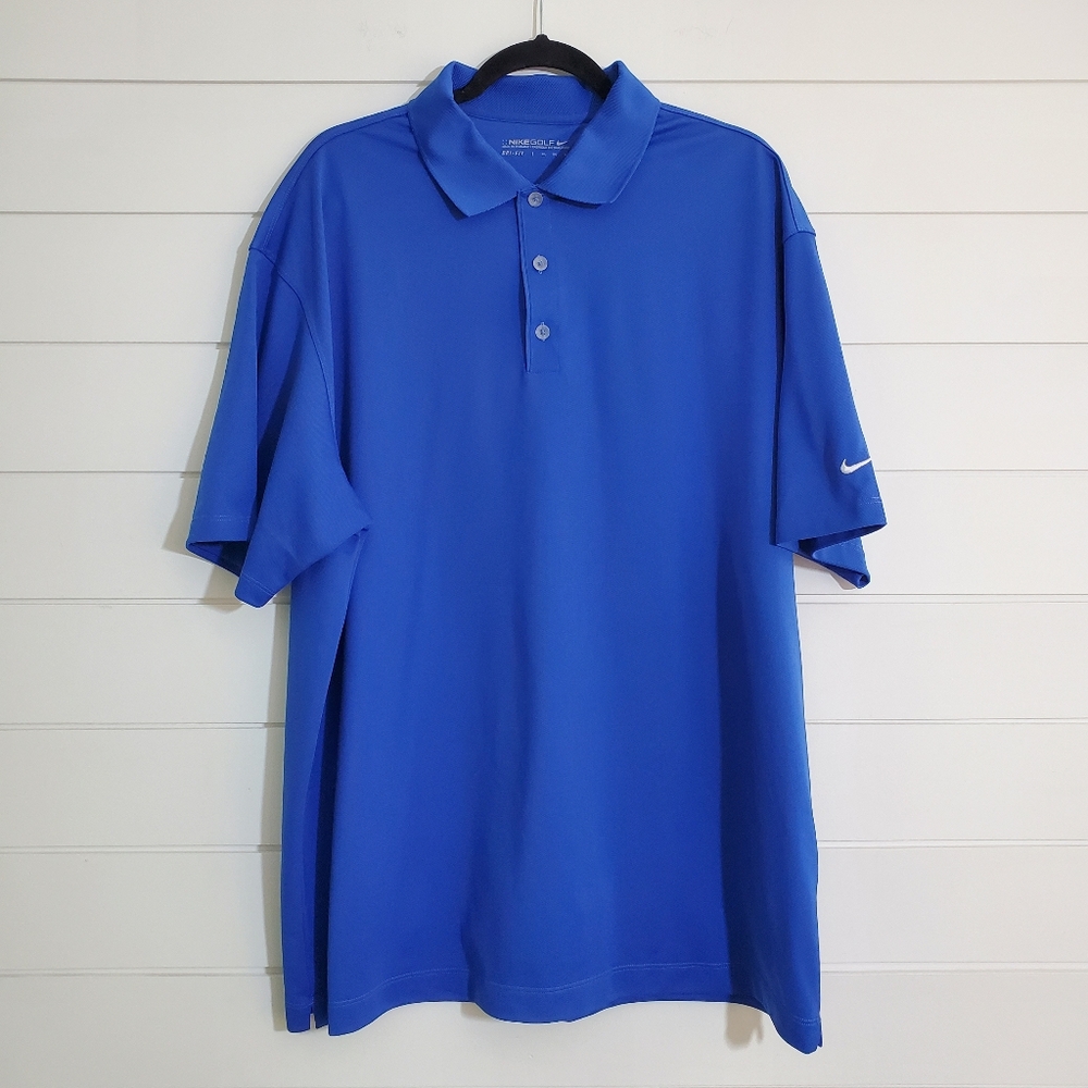 Nike Golf Men's Dri-Fit Polo Blue Shirt‎ Size XXL